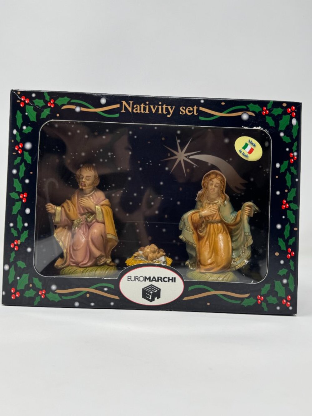 Euromarchi Italy Holy Family Nativity Set 3 Pc Original Box